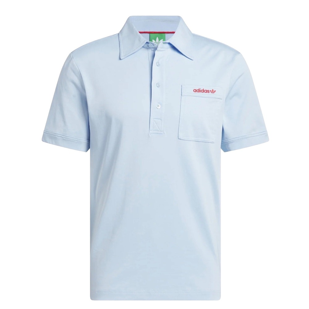 NEW Men's adidas Originals Pocket Polo Golf shirt Blue Clear Sky Size 2XL  ‎ $90
